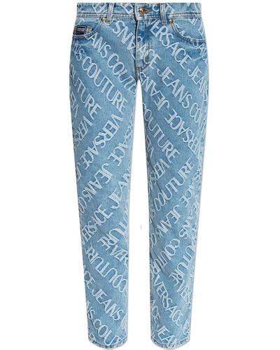 versace jeans couture straight-leg jeans blau casual-look|Versace couture jeans.